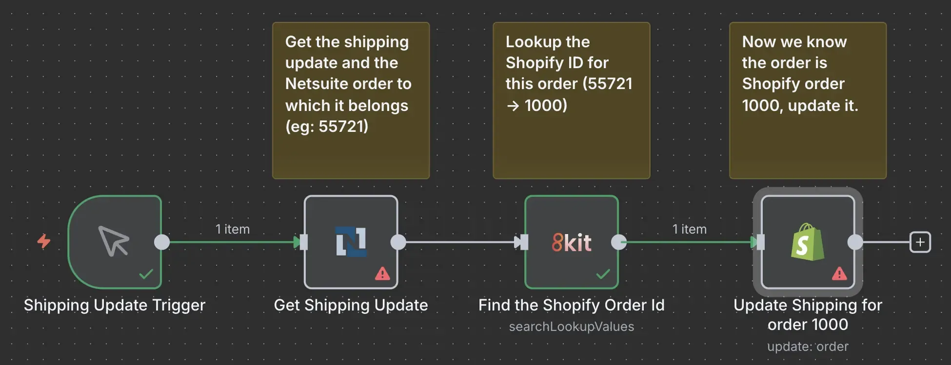 Shipping Update Workflow