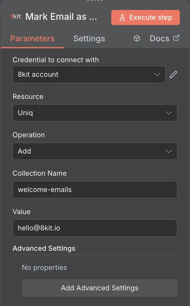 Add Email to Uniq